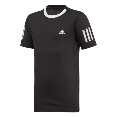 adidas T-shirt Club 3 Stripes #18 czarny chłopcy